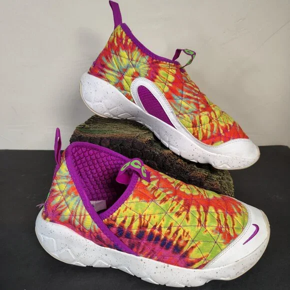 Nike ACG Moc 3.O Sneakers Mens Size 8 Tie Die Slip Ons Neon Athletic CW2463-300 - Picture 1 of 11